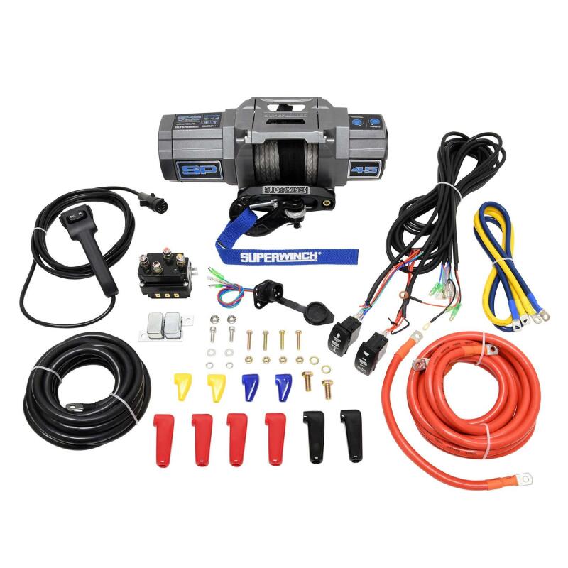 Superwinch 4500 LBS 12V DC 15/64in x 40ft Steel Rope Roller Fairlead SP 45 Winch