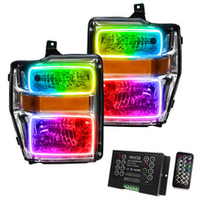 Load image into Gallery viewer, Oracle 08-10 Ford F250 Pre-Assembled Halo Headlights - Chrome Housing - w/ 2.0 Cntrl SEE WARRANTY