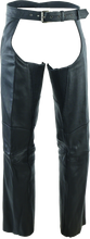 Load image into Gallery viewer, Kuryakyn By River Road Longhaul Leather Chaps Black - Medium