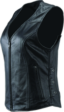 Load image into Gallery viewer, Kuryakyn By River Road Plains Leather Vest Black Womens - Small