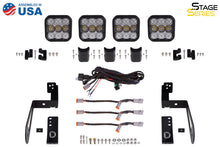 Load image into Gallery viewer, Diode Dynamics Jeep JK SS5 4-Pod CrossLink Grille Lightbar Kit Pro - White Combo