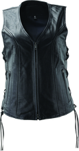 Load image into Gallery viewer, Kuryakyn By River Road Sapphire Leather Vest Black Womens - Large