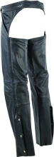 Load image into Gallery viewer, Kuryakyn By River Road Plains Leather Chaps Black - Large