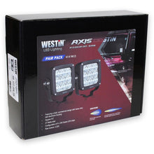 Load image into Gallery viewer, Westin Axis LED Auxiliary Light 4.5 inch x 4.5 inch Square Flood w/3W Osram (Set of 2) - Black