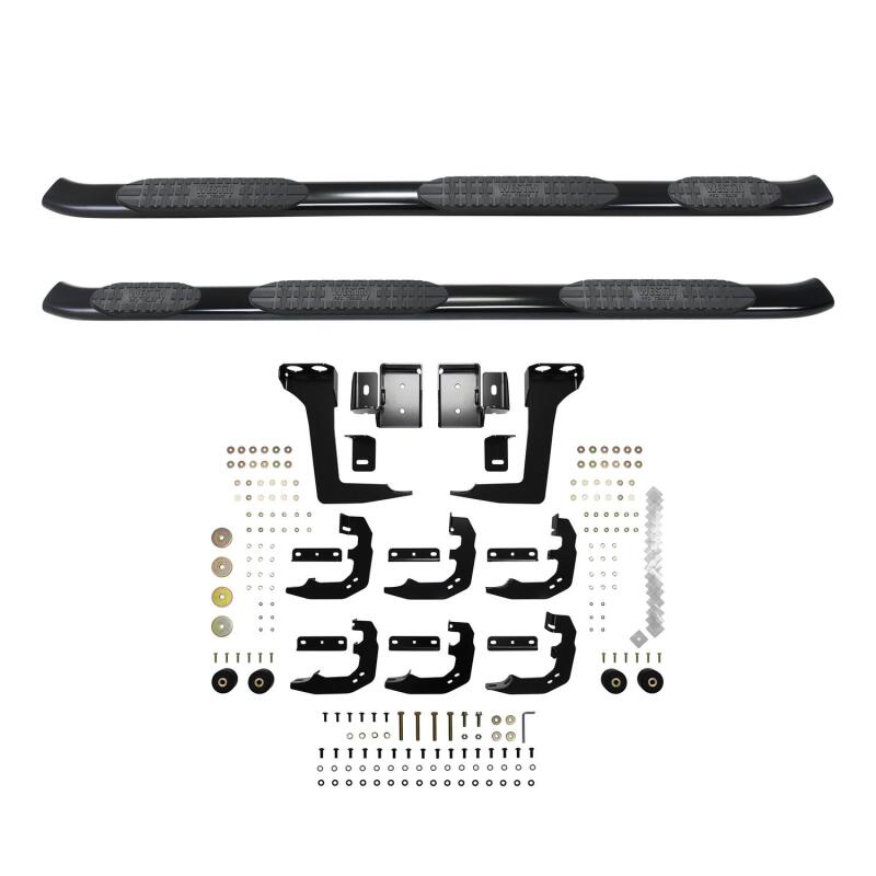 Westin 19-22 RAM 1500 Quad Cab 6.5ft Bed (Excl. Classic) PRO TRAXX 5 Oval W2W Nerf Step Bars - Blk