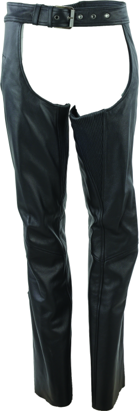 Kuryakyn By River Road Plains Leather Chaps Black Womens - Medium
