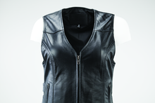 Load image into Gallery viewer, Kuryakyn By River Road Plains Leather Vest Black Womens - Small