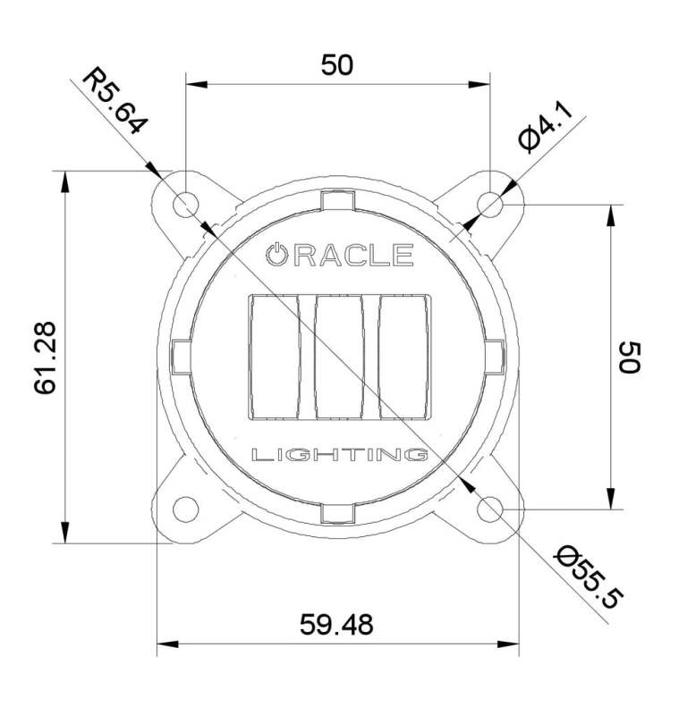 Oracle 60mm 15W Fog Beam LED Emitter - 3000K SEE WARRANTY