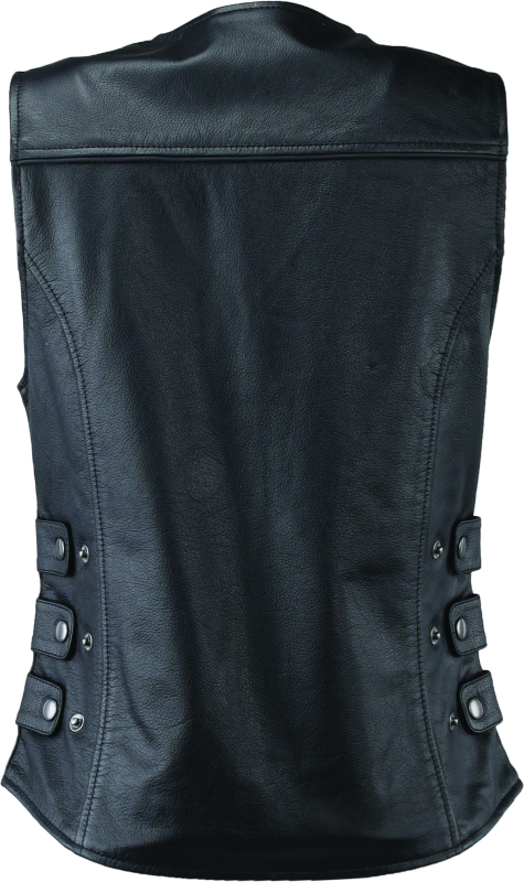 Kuryakyn By River Road Plains Leather Vest Black Womens - Small