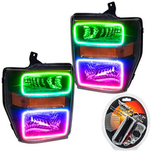 Load image into Gallery viewer, Oracle 08-10 Ford F250/350 LED HL - Black - ColorSHIFT SEE WARRANTY