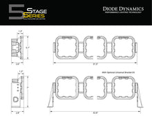 Load image into Gallery viewer, Diode Dynamics SS5 Pro Universal CrossLink 5-Pod Lightbar - White Driving