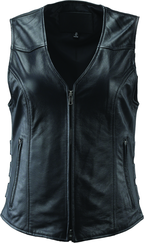 Kuryakyn By River Road Plains Leather Vest Black Womens - 3XL
