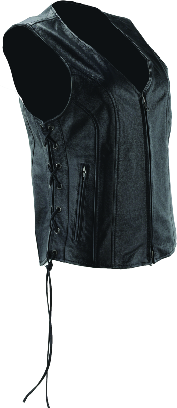 Kuryakyn By River Road Sapphire Leather Vest Black Womens - Small