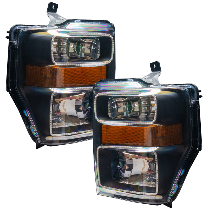 Oracle 08-10 Ford F250/350 LED HL - Black - White SEE WARRANTY