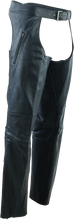 Load image into Gallery viewer, Kuryakyn By River Road Longhaul Leather Chaps Black - Large