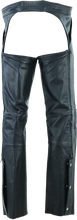Load image into Gallery viewer, Kuryakyn By River Road Plains Leather Chaps Black - Large