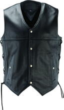 Load image into Gallery viewer, Kuryakyn By River Road Old Skool Leather Vest Black - Small
