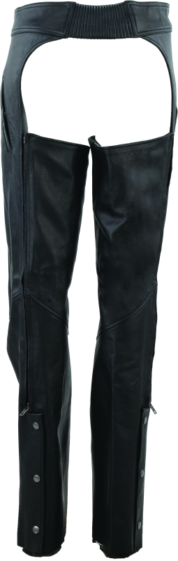 Kuryakyn By River Road Plains Leather Chaps Black Womens - Small