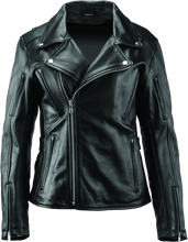 Load image into Gallery viewer, Kuryakyn By River Road Ironclad Classic Leather Jacket Black Womens - 2XL
