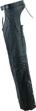 Load image into Gallery viewer, Kuryakyn By River Road Longhaul Leather Chaps Black - Large