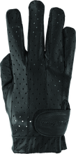 Load image into Gallery viewer, Kuryakyn By River Road Tucson Leather Perforated Gloves Black Womens - Large
