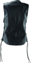 Load image into Gallery viewer, Kuryakyn By River Road Sapphire Leather Vest Black Womens - Small