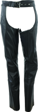 Load image into Gallery viewer, Kuryakyn By River Road Plains Leather Chaps Black Womens - Large