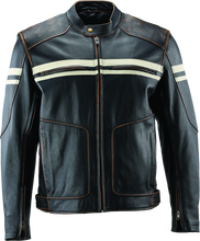 Load image into Gallery viewer, Kuryakyn By River Road Hoodlum Vintage Leather Jacket Black - 2XL