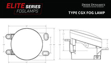Load image into Gallery viewer, Diode Dynamics Elite Series Type CGX Fog Lamps - Yellow (Pair)