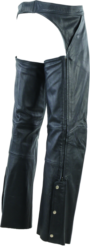 Kuryakyn By River Road Plains Leather Chaps Black - Large