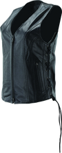 Load image into Gallery viewer, Kuryakyn By River Road Sapphire Leather Vest Black Womens - Small