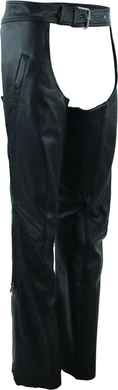 Kuryakyn By River Road Plains Leather Chaps Black Womens - Small