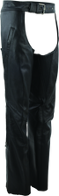 Load image into Gallery viewer, Kuryakyn By River Road Plains Leather Chaps Black Womens - Small