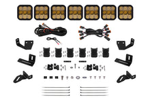 Load image into Gallery viewer, Diode Dynamics Prinsu/Sherpa Roof Racks- SS5 7-Pod CrossLink Mounting Kit - Pro Yellow Combo