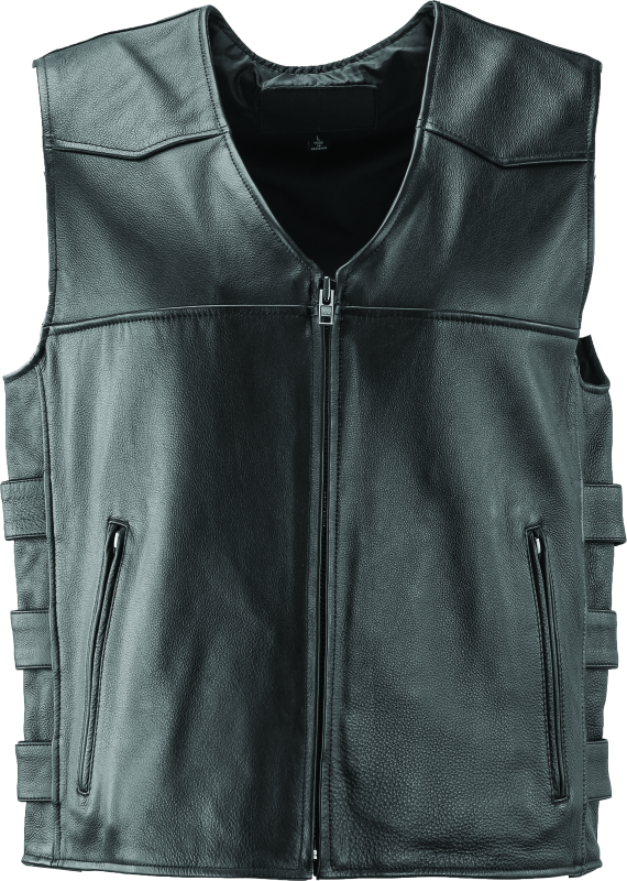 Kuryakyn By River Road Plains Leather Vest Black - XL