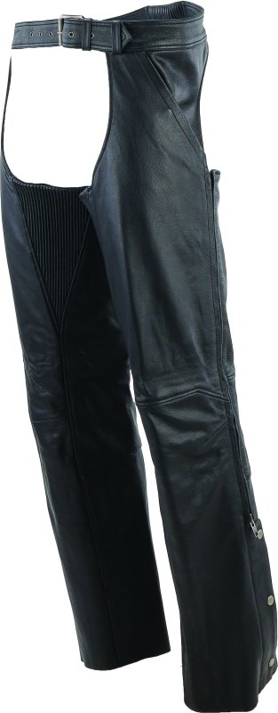 Kuryakyn By River Road Plains Leather Chaps Black - Large
