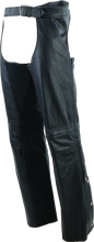 Load image into Gallery viewer, Kuryakyn By River Road Plains Leather Chaps Black - Large