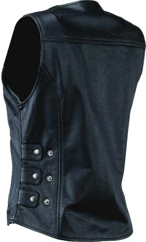 Kuryakyn By River Road Plains Leather Vest Black Womens - Small