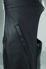 Load image into Gallery viewer, Kuryakyn By River Road Plains Leather Chaps Black - Large
