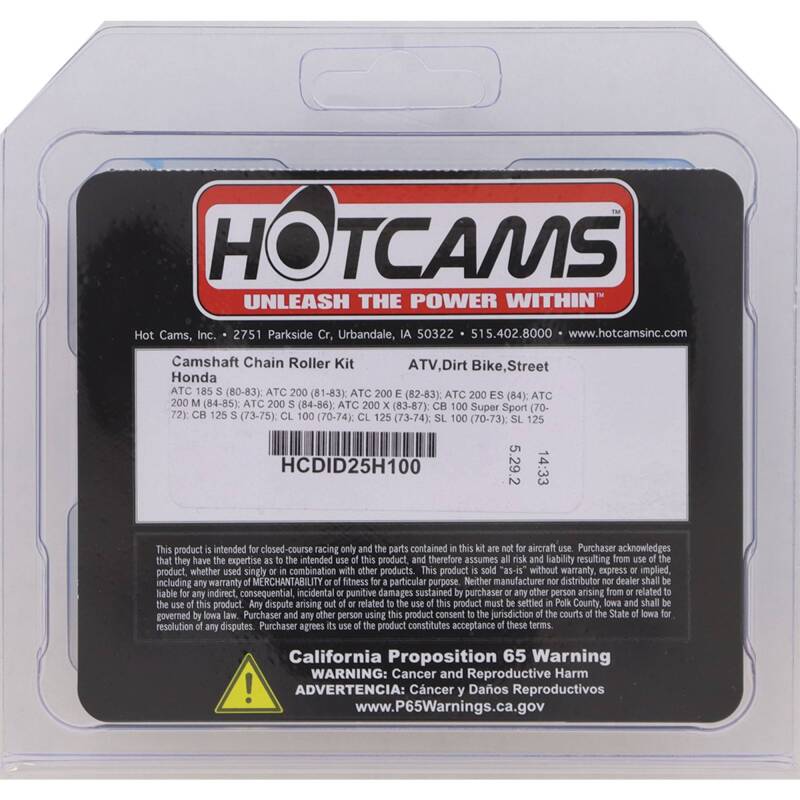 Hot Cams 1983-1987 Suzuki LT 125 QuadRunner 125cc Roller chain