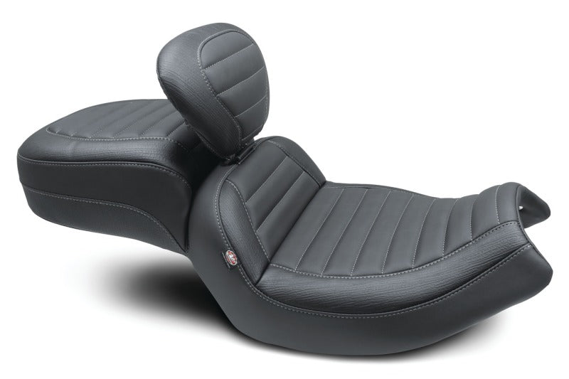 Mustang 20-22 Indian Challenger Standard Touring 1PC Seat with Driver Backrest - Black