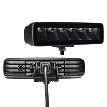 Load image into Gallery viewer, Go Rhino Xplor Blackout Series Sixline LED Spot Light Kit (Surface/Threaded Stud Mount) - Blk (Pair)