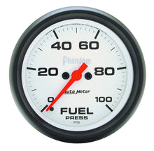 Load image into Gallery viewer, Autometer Phantom 2-5/8in 0-100 PSI Fuel Pressure Gauge