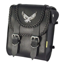 Load image into Gallery viewer, Willie &amp; Max Universal Black Magic Sissy Bar Bag (8 inches L x 10 inches H x 4.5 inches W) - Black