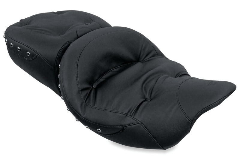 Mustang 08-21 Harley Electra Glide,Rd Glide, Rd King, Str Glide Touring Regal 1PC Seat - Black