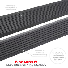 Load image into Gallery viewer, Go Rhino 15-23 Ford F-150 SC &amp; 17-22 F-250/350 SD SC 4dr E-BOARD E1 Running Board Kit - Tex. Blk