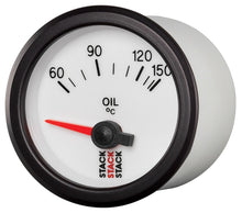 Load image into Gallery viewer, Autometer Stack 52mm 60-150 Deg C M10 Male Electric Oil Temp Gauge - White