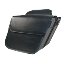 Load image into Gallery viewer, Willie &amp; Max Universal Raptor Large Slant Saddlebags (16 in L x 11 W x 6.5 in H) - Black