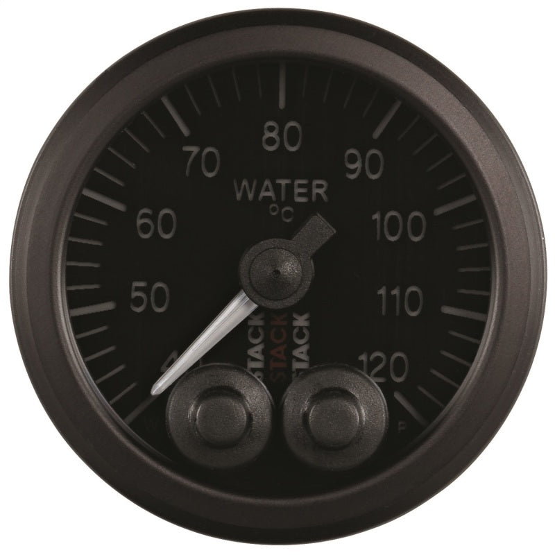 Autometer Stack 52mm 40-120 Deg C 1/8in NPTF Male Pro-Control Water Temp Gauge - Black