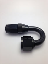 Load image into Gallery viewer, Fragola -10AN Male Rad Fitting x 180 Degree Pro-Flow Hose End - Black
